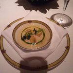 レ セゾン - 11.8.6ムール貝　セロリとバジル風味の林檎のジュレ 