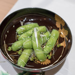 うを徳 - 2018.7 塩水毛豆（群馬枝豆、白髪ネギ、生姜、実山椒）