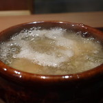 二条城ふる田 - 穴子の白焼きとじゅんさいのみぞれ鍋アップ