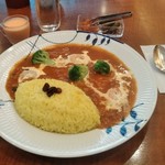 Tsubakiya Sabou - [料理] トマトクリームカレー セット全景♪ｗ