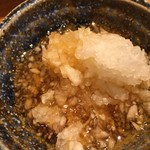 焼鳥 酉たけ - おにおろしは口をさっぱりさせますね