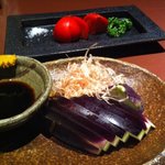 柳町 一刻堂 清川店 - 水ナス＆塩トマト