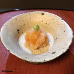 御料理 寺沢 - 槍烏賊の海鼠子和え