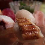 Jiyano Me Sushi - 特盛半々セット（ランチ握り一人前と半チラシ）1500円