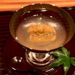 Okazaki Nishikou Emmae - 文月の献立   雲丹と鯛の煮凍り