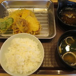 天ぷら いずも - マルシェ定食（野菜４品、エビ、いか、キス）900円