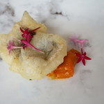 プレゼンテ スギ - 鱧のガストロパック、赤ピーマンとナス