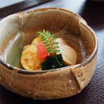 田舎風割烹 ちゃぼ亭 - ズッキーニと帆立の酢の物