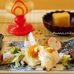 白金台こばやし - お造り・絞めたイワシ、鱧、藁で炙っている太刀魚