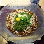 新潟・佐渡島 両津港直送 土風炉 - めかぶと山いもの冷やし蕎麦