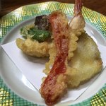松寿し - ６品の天ぷら盛り