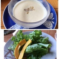 鎌倉山 本店 - ビシソワーズが美味しい。サラダには生南瓜が。
