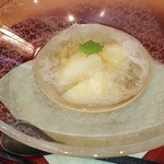 天婦羅 みやしろ - 桃とワインのコンポート