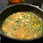 手打ちうどん 山元麺蔵 葱とゴマのつけ麺 つけダレ