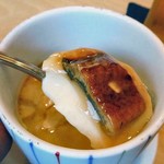 天ぷら処 こさか - お通し（冷やし鰻茶碗蒸し）