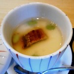 天ぷら処 こさか - お通し（冷やし鰻茶碗蒸し）