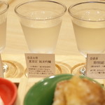 仙臺驛日本酒バル ぷらっと - 2017.5 飲み比べおつまみ三点セット