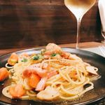 創作イタリアン Gemelli - ポルチーニ茸とベーコンのフレッシュトマト スパゲッティー二