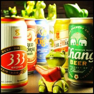 珍しい一杯に出会えるかも？アジアンビールが充実◎