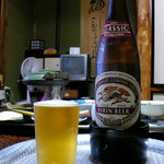 酸ヶ湯温泉旅館 - 懐石をつまみながらの麒麟麦酒。ひとり旅館もなかなか快適だ