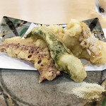 和久 - 【天婦羅】ぐじ  鱧 赤万願寺 万願寺(2018年7月中旬 昼)