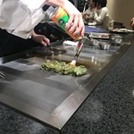 大淀河畔 みやちく - トーチバーナーでピーマン炙り