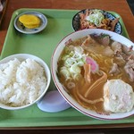 はまぐり食堂 - MMセット醤油ラーメンでミニモツ皿に変更＋50円