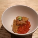 鮨 巳之七 - ウニとイクラ。