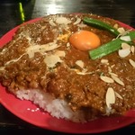 カレー屋アカマル - 青唐ラム挽肉セミドライライスカレー￥1280