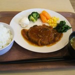 喫茶 ラクーン - 和風ハンバーグセット(税込850円)