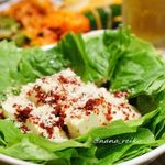 幸永 - とうチーサラダ (豆腐とチーズのサラダにごまドレッシング）580円