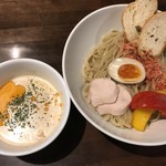 麺や ハレル家 - 海老味噌クリームつけ麺 ¥1000