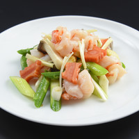 大海老と季節野菜の塩味炒め
