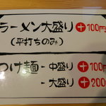 めん屋そら - メニュー（2011年）