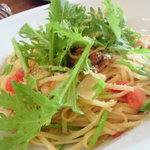 Piscaria - 穴子とフレッシュトマトと水菜　(2011/08)