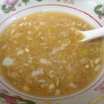 ラーメン二郎 - とっぴんぐしたネギがたまる