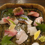 祇園 河道 - （撮影 20170725）お刺し身の盛り合わせ…京都にしては新鮮だと思います。