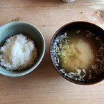 徳山鮓 - ご飯と味噌汁