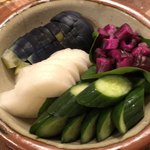 再度山荘 - この漬け物達が秀逸なのです！