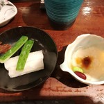 発酵料理屋 にっぽんのひとさら - 豆腐のみたらし団子とスティック野菜