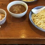 らーめん 三福 - 本日 濃厚の日 つけ麺大盛り 750円＋鶏塩めし 150円^ ^ 期待どおりの美味しさ＋お腹いっぱいです^_^