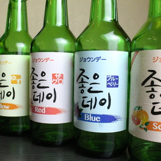 飲み物ラインナップ充実★韓国フルーツ焼酎やマッコリはMUST