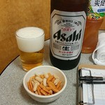 雀荘ふじ - ビール＆柿ぴー
