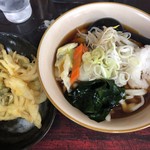 横綱うどん - 冷しおろしと天ぷら
