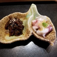 伊勢鮨 - 岩のりくらげとイカの辛し酢味噌