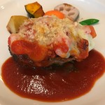 trentotto - トマトチーズ焼きハンバーグランチセット1300円