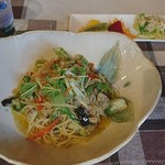 花カフェ ヴェール - 料理写真:アサリと野菜のジェノベーゼパスタ