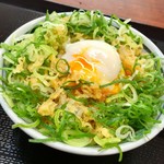 丸亀製麺 - 温玉天かす丼：130円