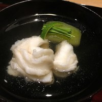 御幸町 田がわ - 冬瓜　あこう　芽葱　柚子の椀