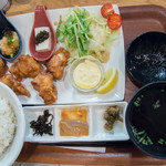 のもの - 青森県桜姫鶏の唐揚げ定食（単品：900円）